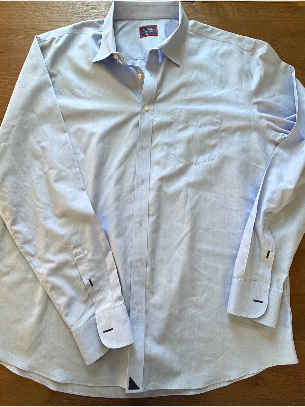 UNTUCKit light blue wrinkle free button up shirt XXL Tall 100% cotton